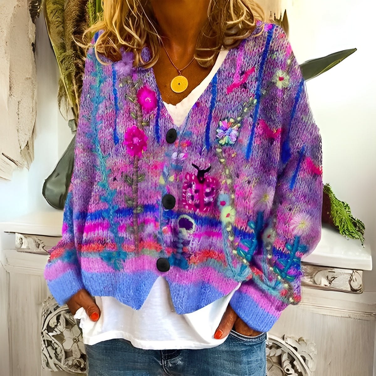Veyora™ | Cardigan fleuri