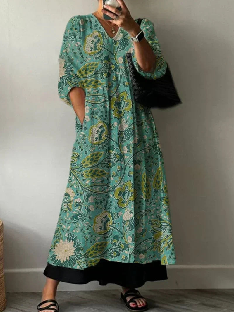 Robe Élégante avec Imprimé Floral Paula