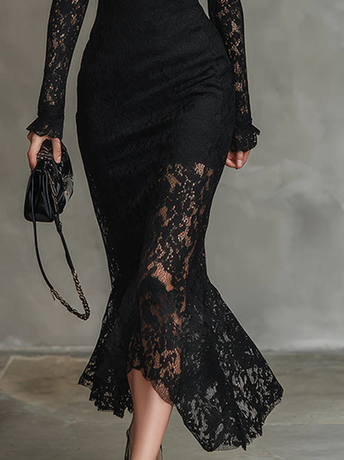 Valentina | Robe longue élégante en dentelle
