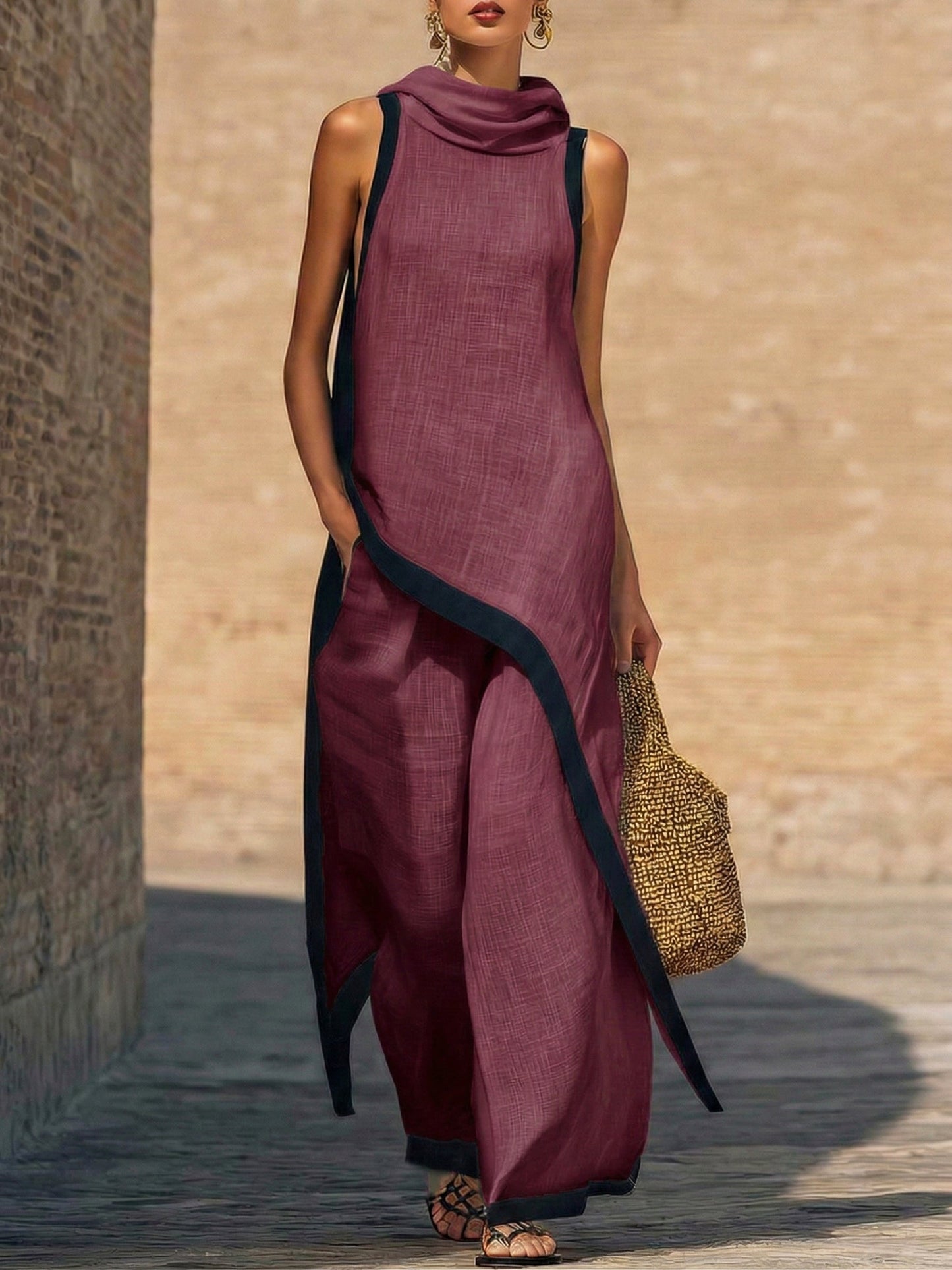 Alma™|Ensemble Élégant en Lin et Coton