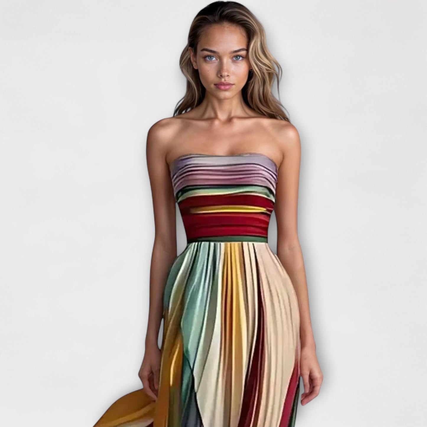 Evelyn | Robe longue en tissu premium