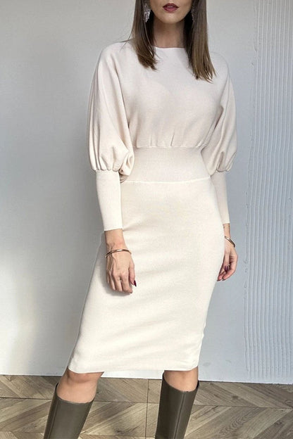 CAROLYN™ - Robe élégante à manches ballon