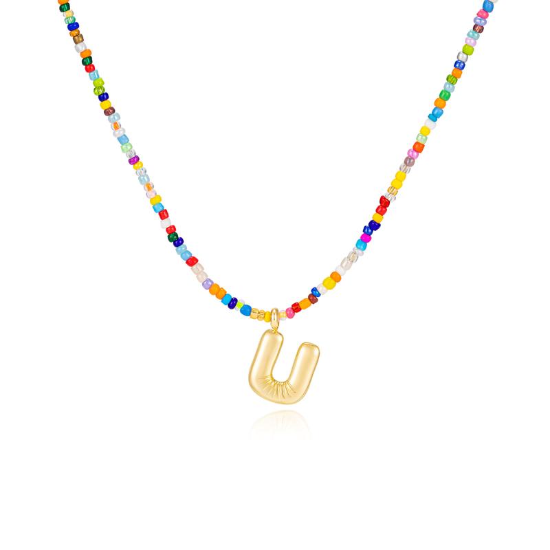 MACY™ - Collier Lettres Bulle Colorées