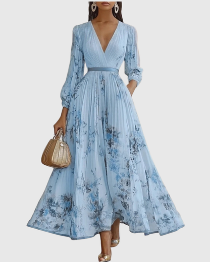 Rowella | Robe longue plissée élégante
