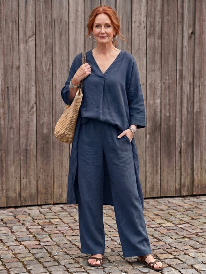 Onyx | Ensemble Haut Tunique Long et Pantalon Large