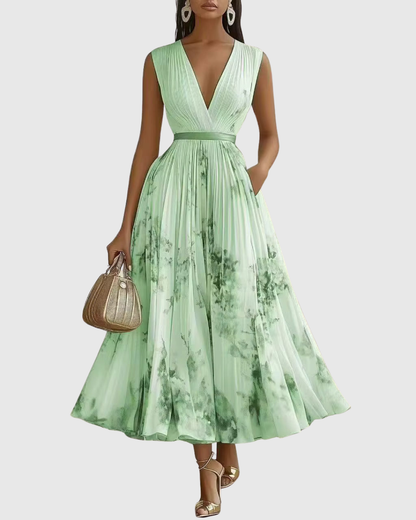 Rowella | Robe longue plissée élégante