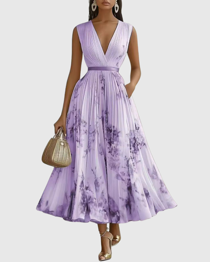 Rowella | Robe longue plissée élégante