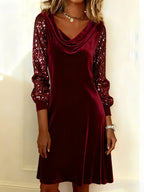 Aubrey | Velvet Sparkle Sleeve Dress