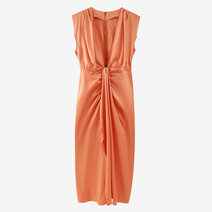 Assia™ Robe midi drapée