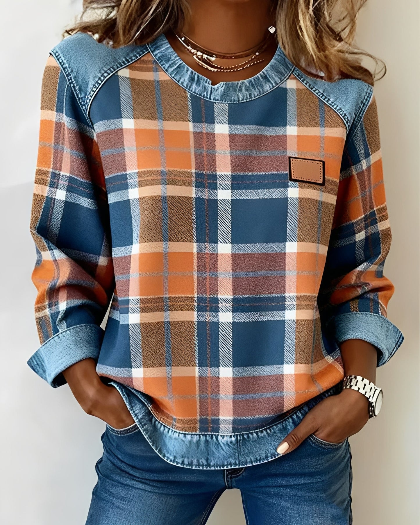 Avery | Pull en jean écossais