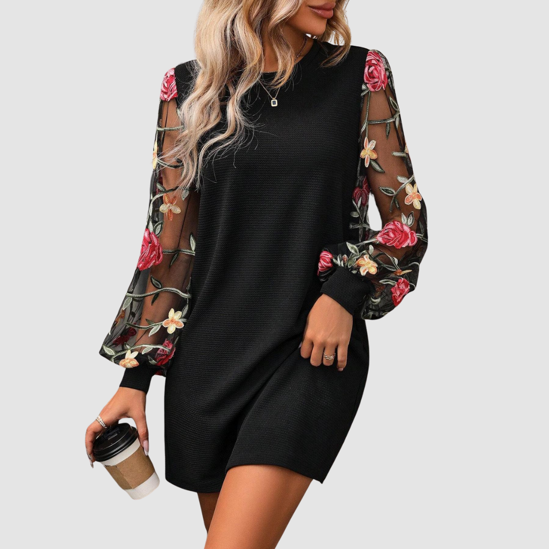Robe en Dentelle à Manches Longues Shara™