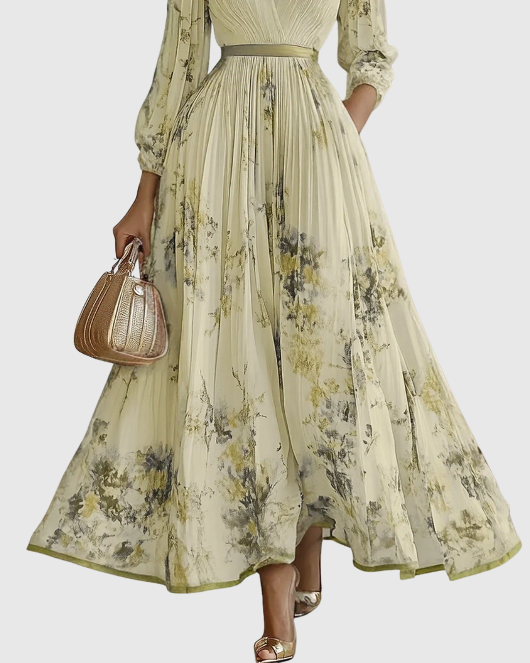 Rowella | Robe longue plissée élégante