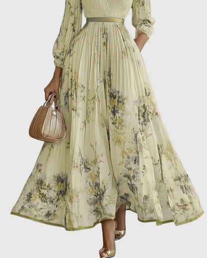 Rowella | Robe longue plissée élégante