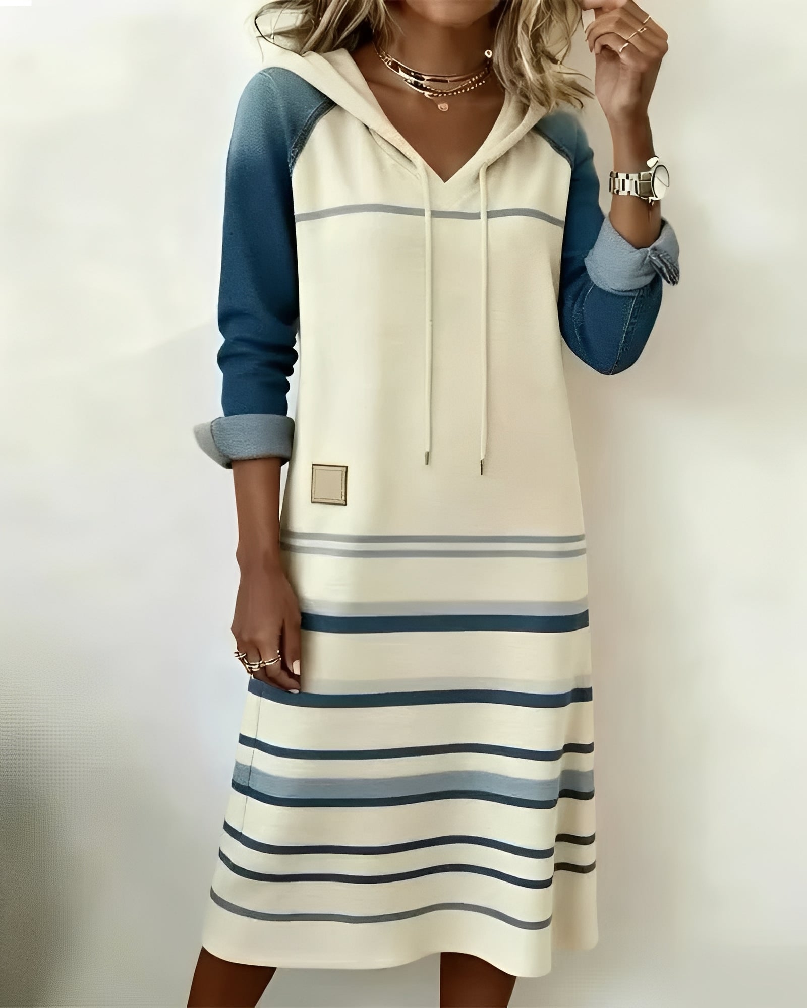 Ariana | Striped Hooded Dress