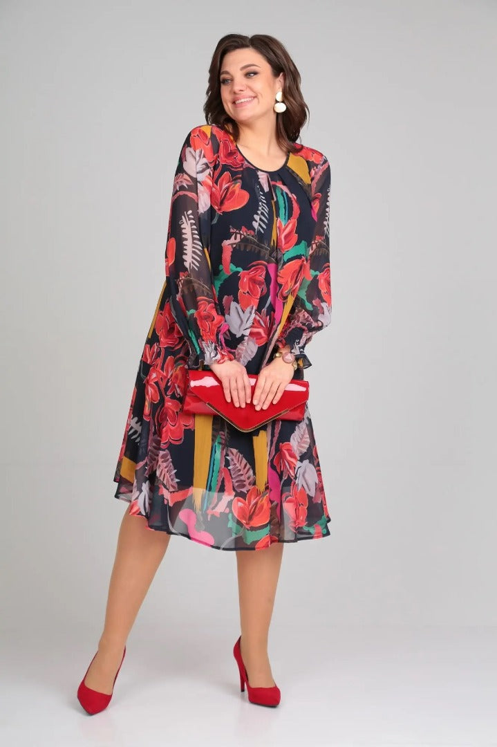 Robe Florinda™ Élégante à Fleurs
