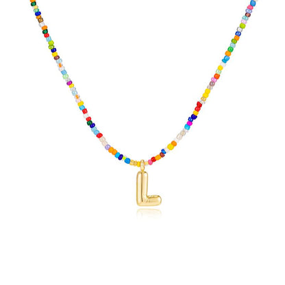 MACY™ - Collier Lettres Bulle Colorées