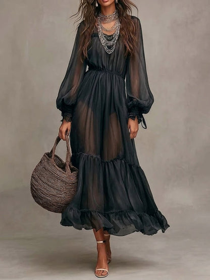 Gerda | Robe Midi Élégante à Col V