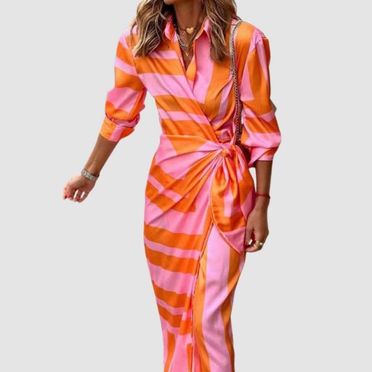 Robe Rayée Élégante Cecilia™