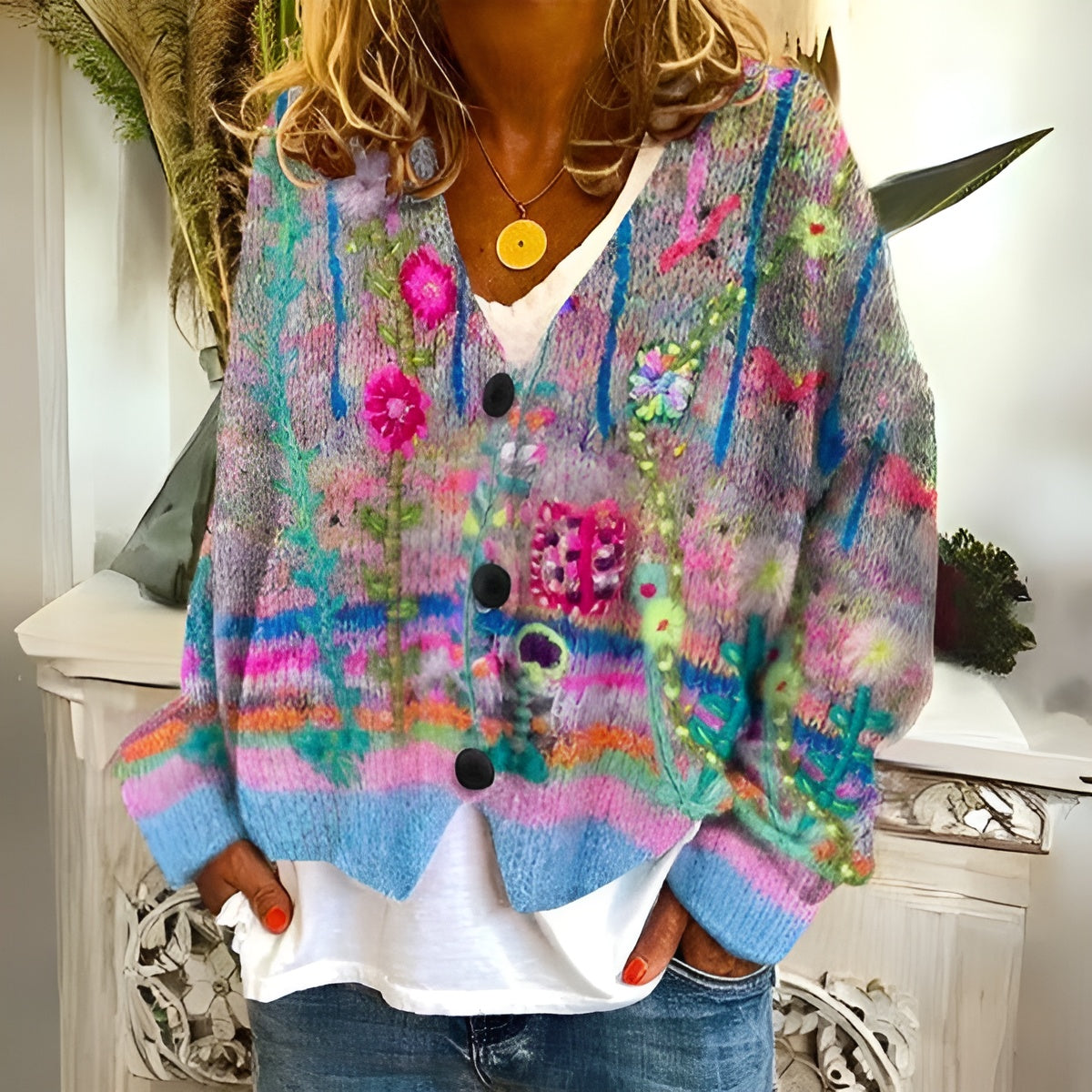 Veyora™ | Cardigan fleuri