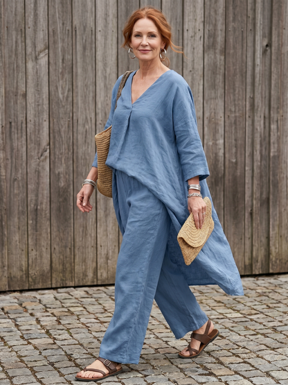 Onyx | Ensemble Haut Tunique Long et Pantalon Large