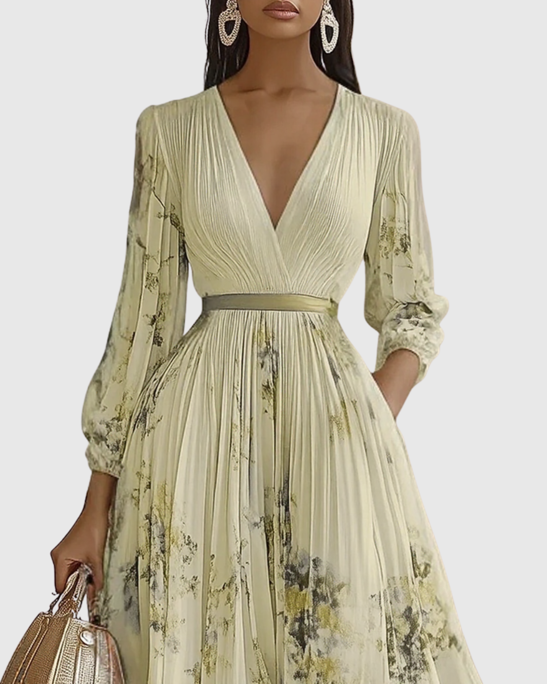 Rowella | Robe longue plissée élégante
