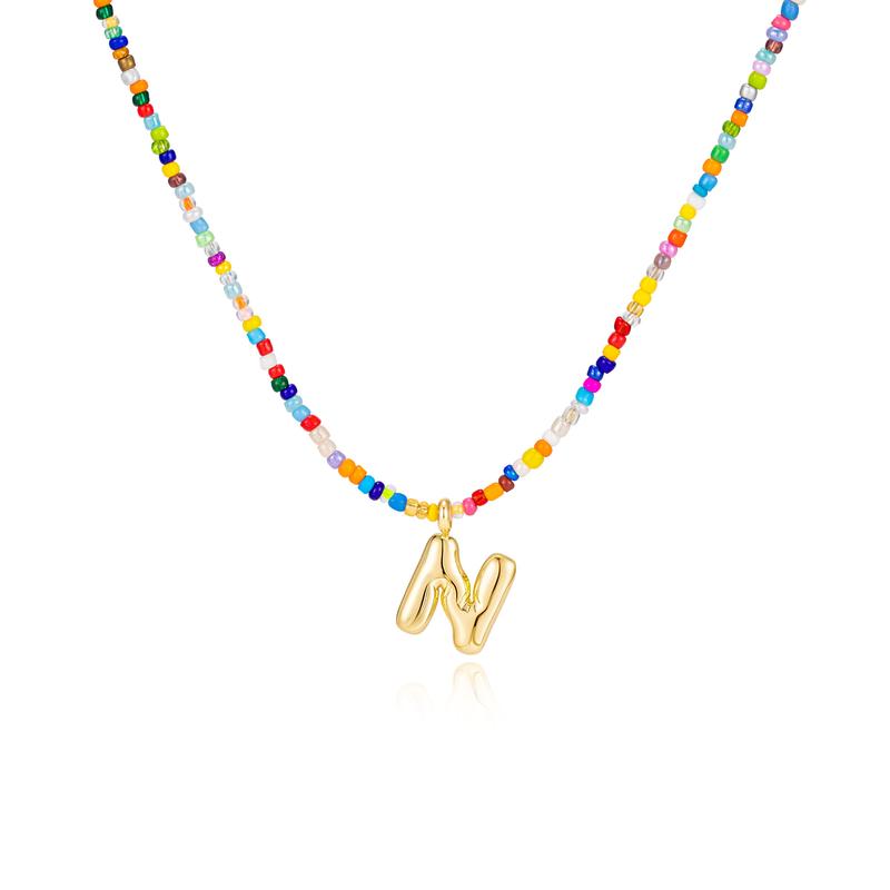 MACY™ - Collier Lettres Bulle Colorées