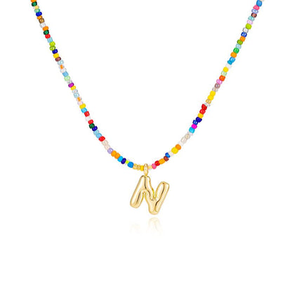 MACY™ - Collier Lettres Bulle Colorées