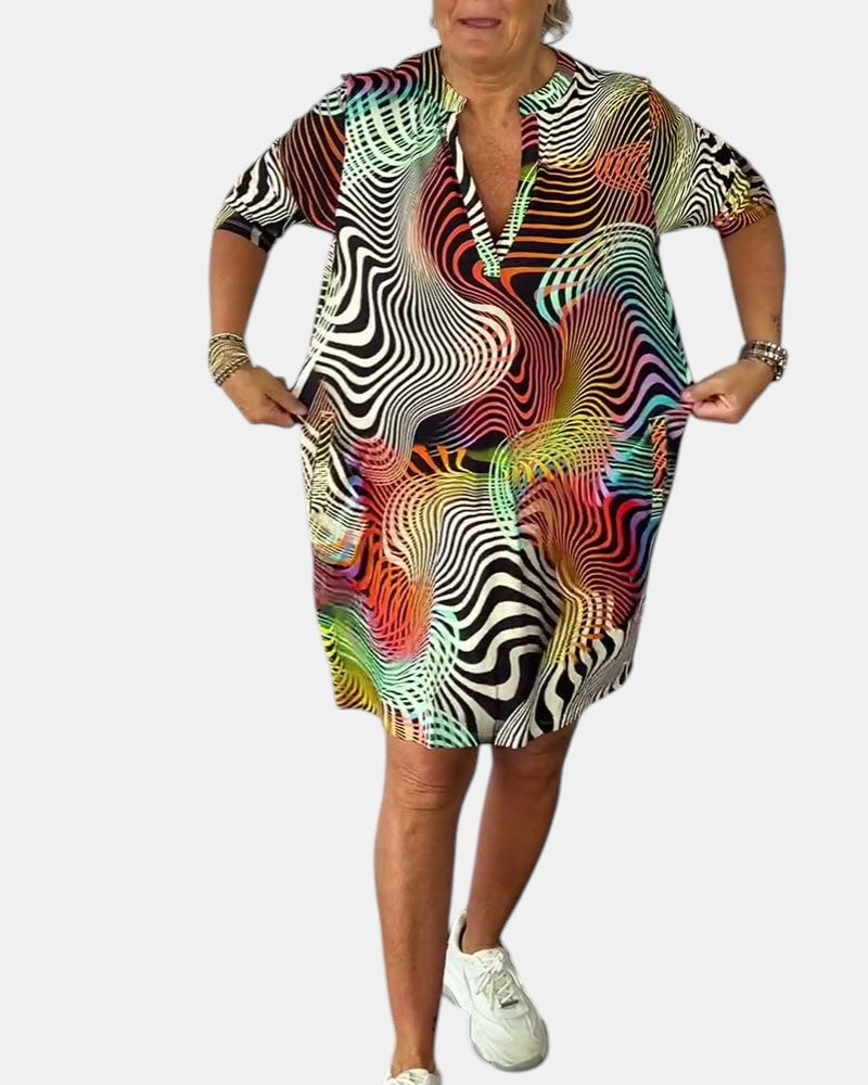 Jessica™ | Robe colorée à col en V