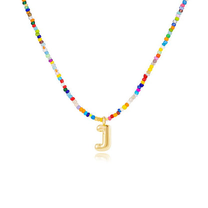 MACY™ - Collier Lettres Bulle Colorées