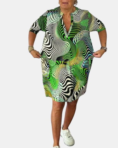 Jessica™ | Robe colorée à col en V