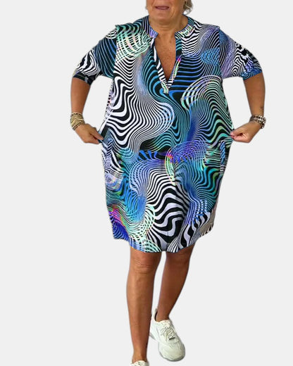 Jessica™ | Robe colorée à col en V
