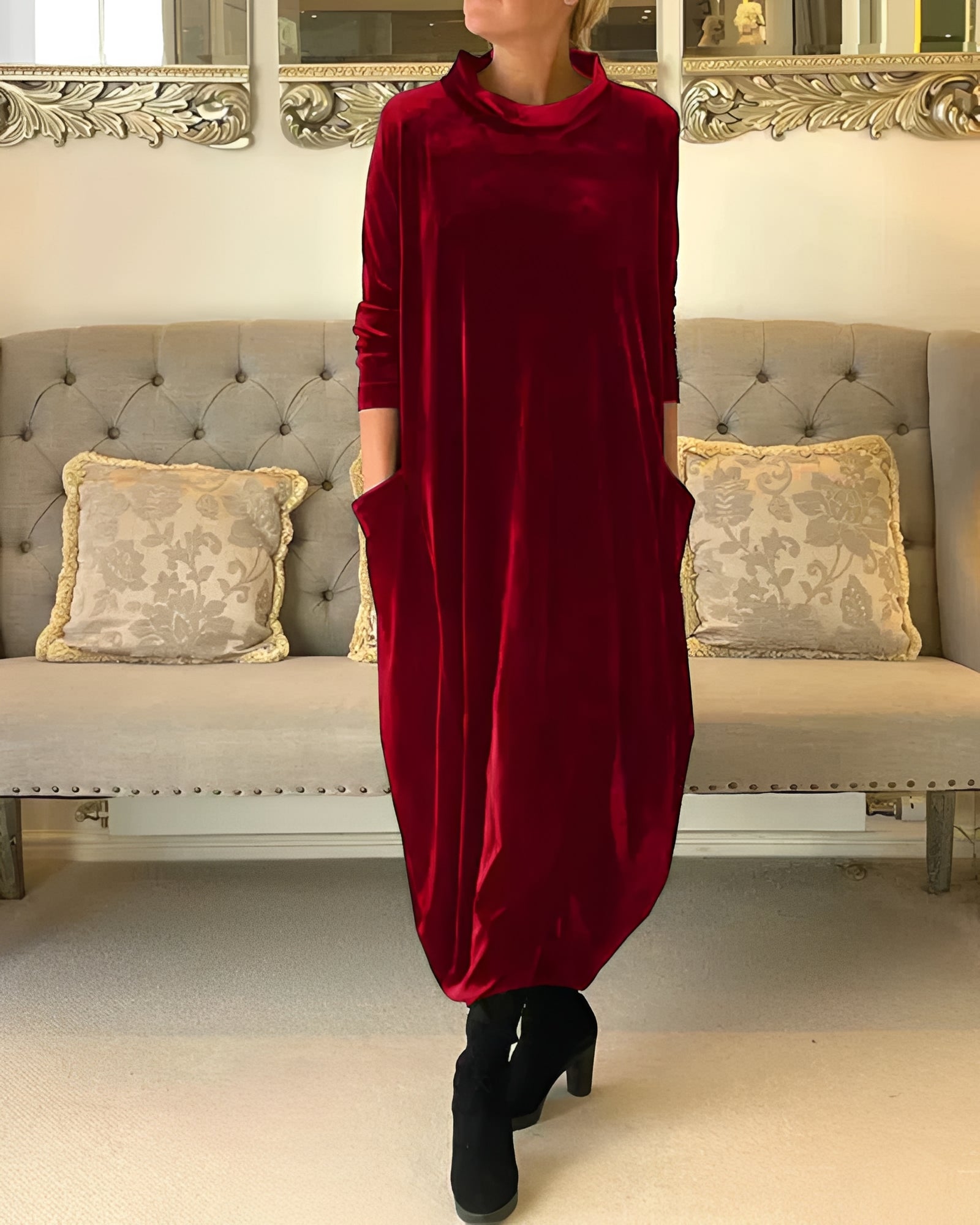 Lisette | Flowy Velvet Maxi Dress