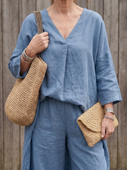 Onyx | Ensemble Haut Tunique Long et Pantalon Large