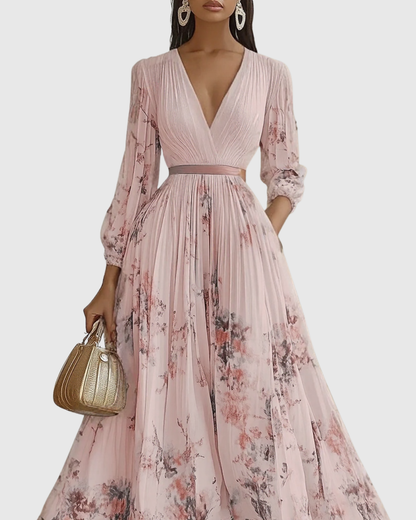 Rowella | Robe longue plissée élégante