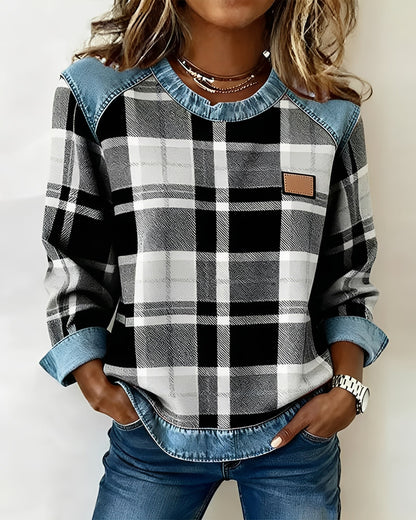 Avery | Pull en jean écossais