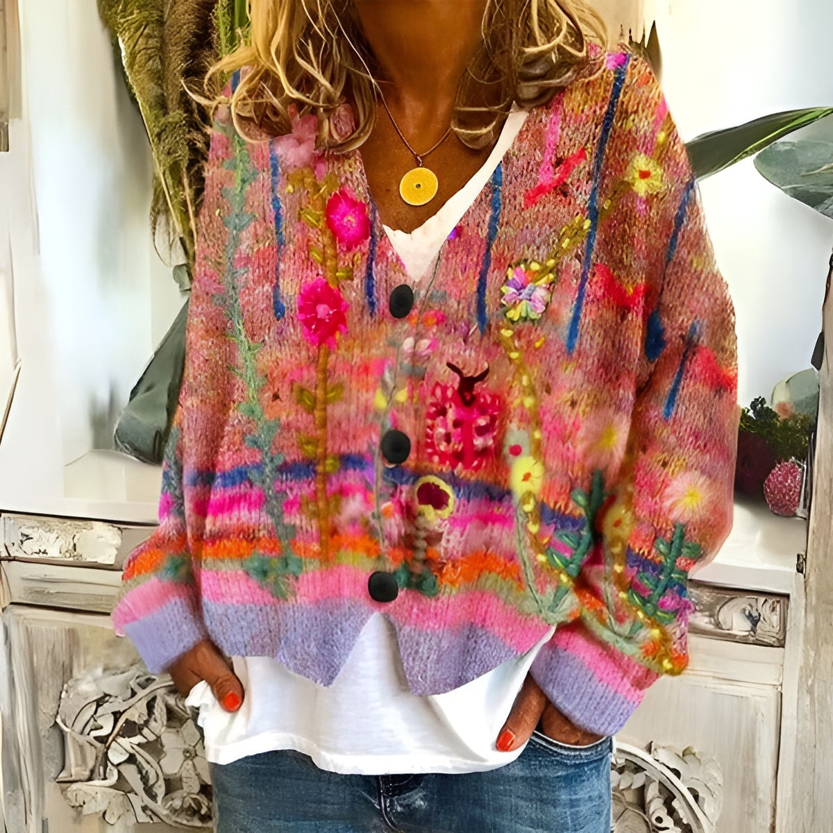 Veyora™ | Cardigan fleuri