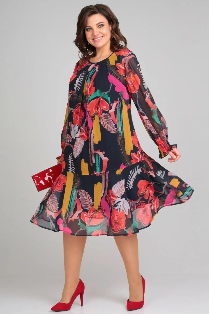Robe Florinda™ Élégante à Fleurs