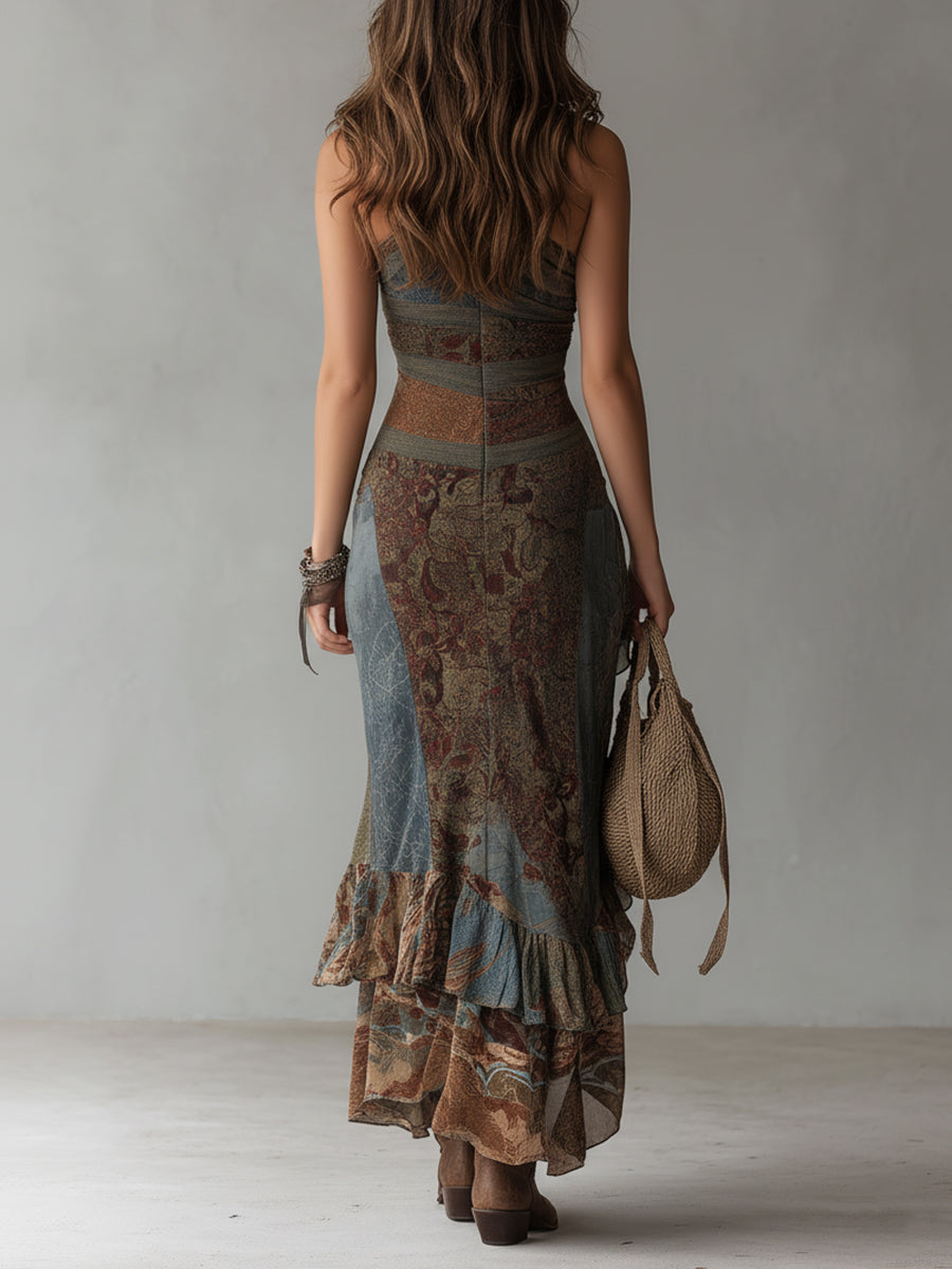 Truus | Robe Maxi Florale Vintage