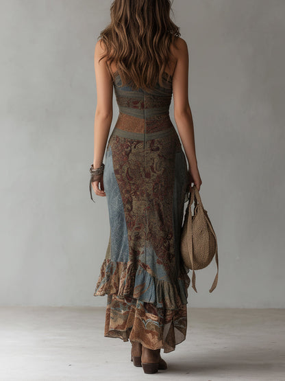 Truus | Robe Maxi Florale Vintage
