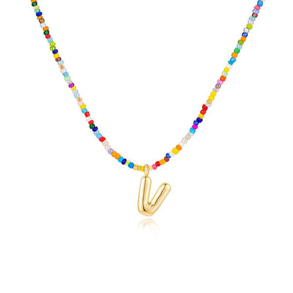 MACY™ - Collier Lettres Bulle Colorées