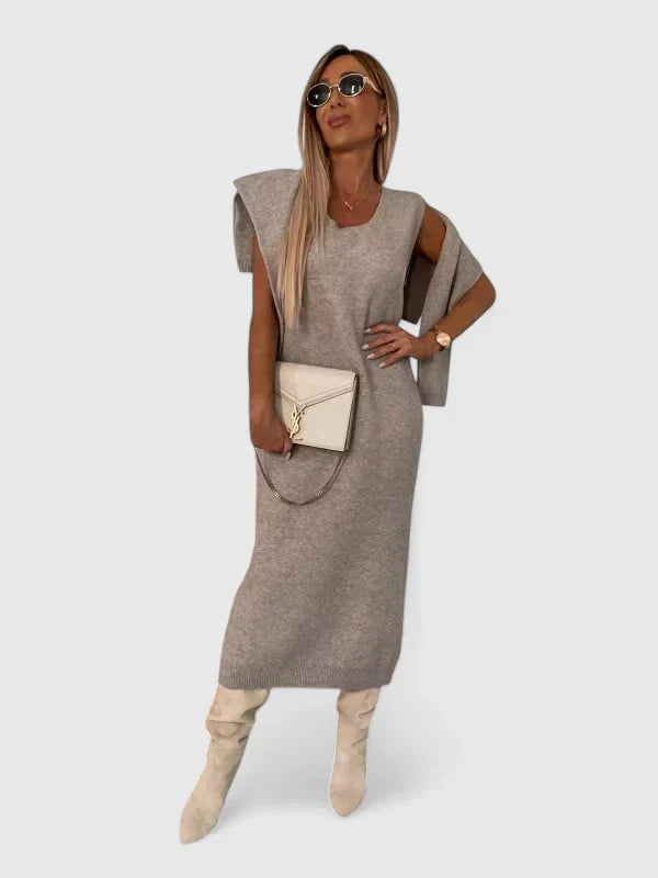 Chrystahl | Ensemble élégant robe et pull à col roulé