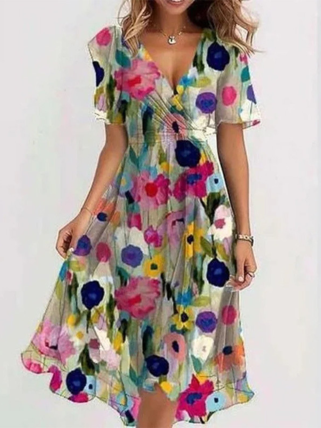 LAVINA™ – Robe Midi Bohème Vibrante