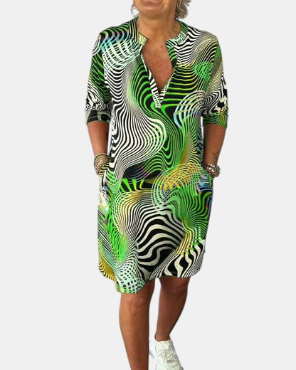 Jessica™ | Robe colorée à col en V