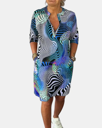 Jessica™ | Robe colorée à col en V