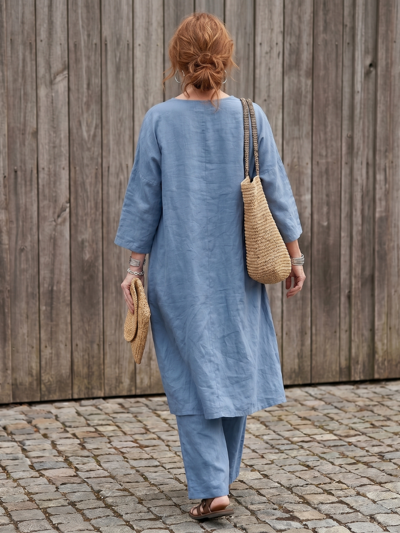 Onyx | Ensemble Haut Tunique Long et Pantalon Large