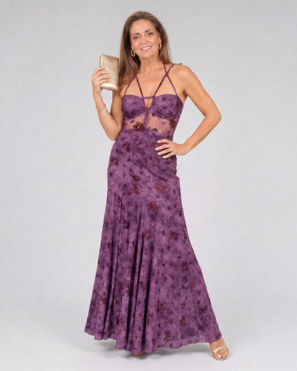 Seque | Robe Midi Sans Manches à Imprimé Floral