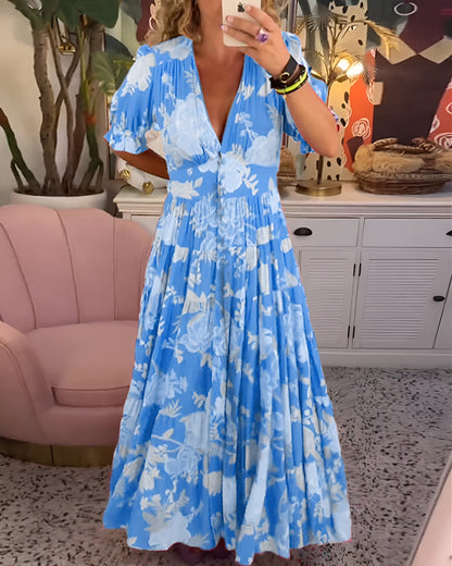 Coraline | Robe cache-cœur à imprimé floral