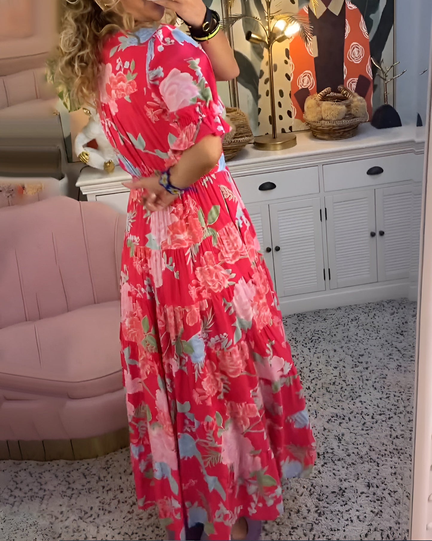 Coraline | Robe cache-cœur à imprimé floral