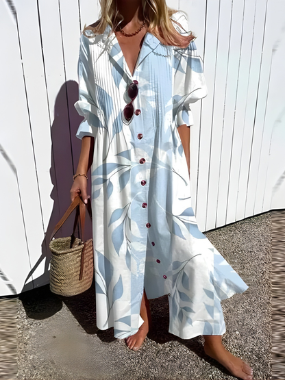 Faryvella™ | Robe longue décontractée à motif artistique