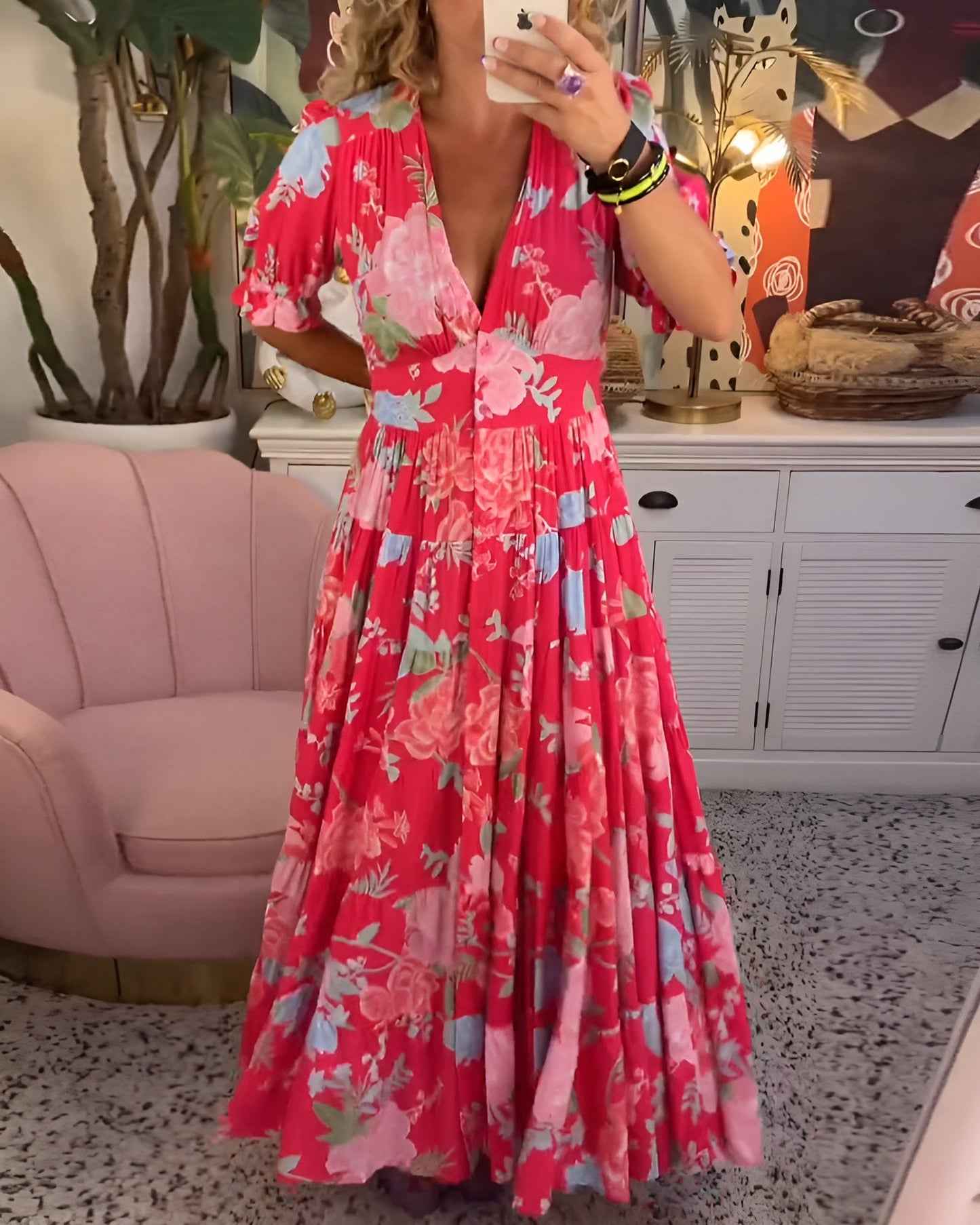 Coraline | Robe cache-cœur à imprimé floral
